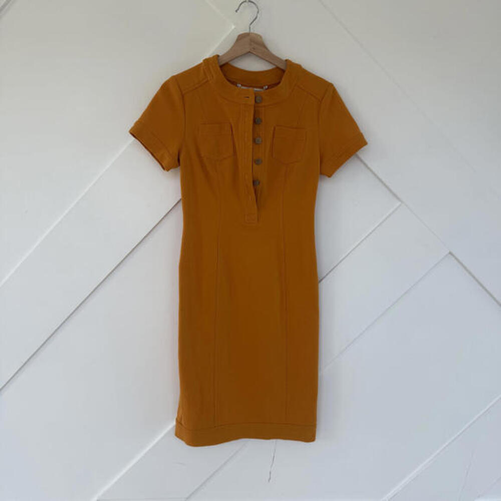Diane von Furstenberg Vintage Mustard Orange Yellow 60's 70's Dress